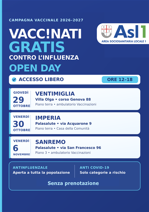Open Day della campagna vaccinale 2026-2027